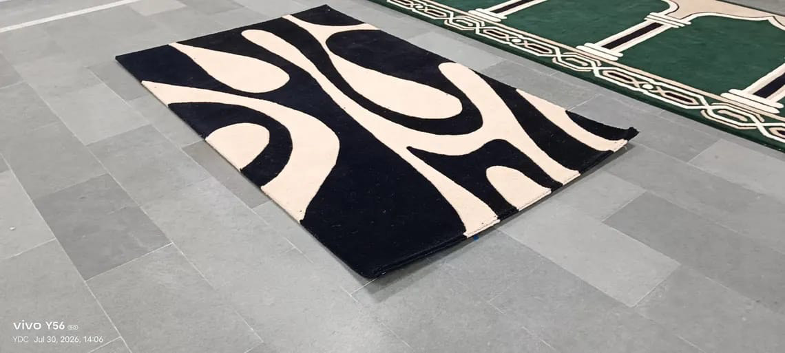 Custom luxury carpet produced by the Robotic Tufting Machine