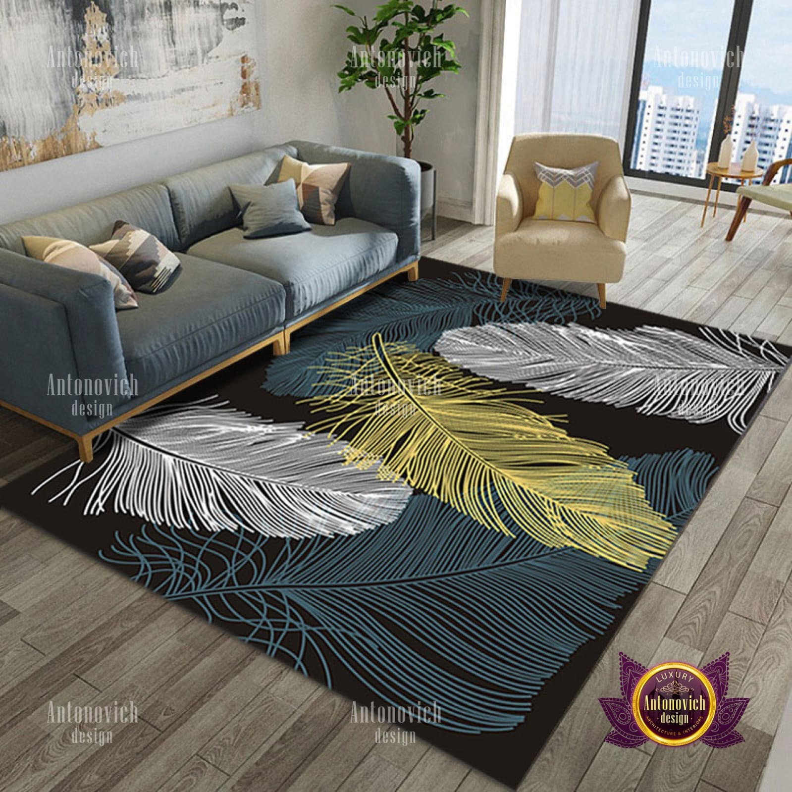Custom luxury carpet produced by the Robotic Tufting Machine